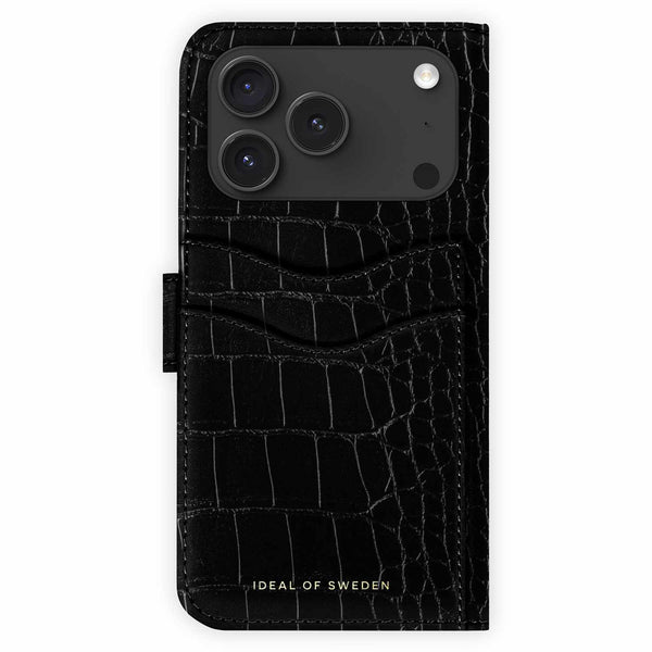 Ideal of Sweden Magnet Wallet MagSafe Case Black Croco for iPhone 18 Pro Max/17 Pro Max