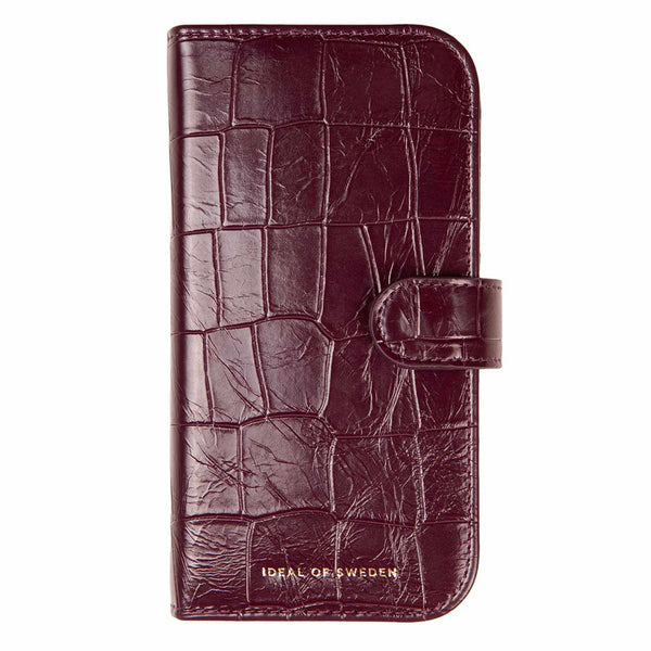 Ideal of Sweden Magnet Wallet MagSafe Case Fine Wine Croco for iPhone 18 Pro Max/17 Pro Max