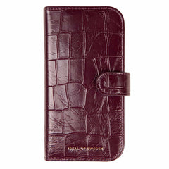 Ideal of Sweden Magnet Wallet MagSafe Case Fine Wine Croco for iPhone 18 Pro Max/17 Pro Max