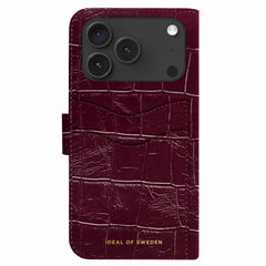 Ideal of Sweden Magnet Wallet MagSafe Case Fine Wine Croco for iPhone 18 Pro Max/17 Pro Max