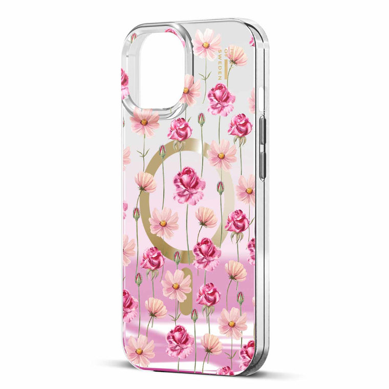 Ideal of Sweden Mirror MagSafe Case Rose Blush Floral for iPhone 17e/16e/15/14/13