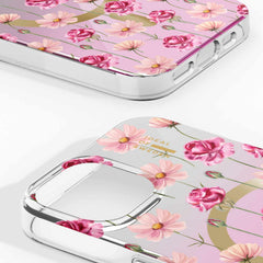 Ideal of Sweden Mirror MagSafe Case Rose Blush Floral for iPhone 17e/16e/15/14/13