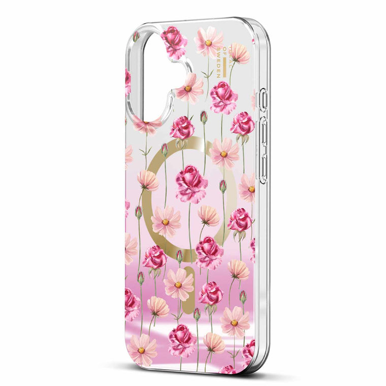 Ideal of Sweden Mirror MagSafe Case Rose Blush Floral for iPhone 17