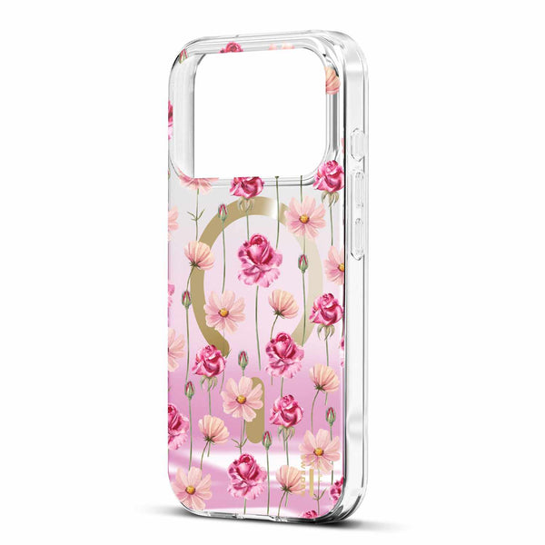 Ideal of Sweden Mirror MagSafe Case Rose Blush Floral for iPhone 18 Pro/17 Pro