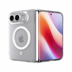 Spigen Crystal Hybrid Pro MagFit Case Clear White for iPhone Duo