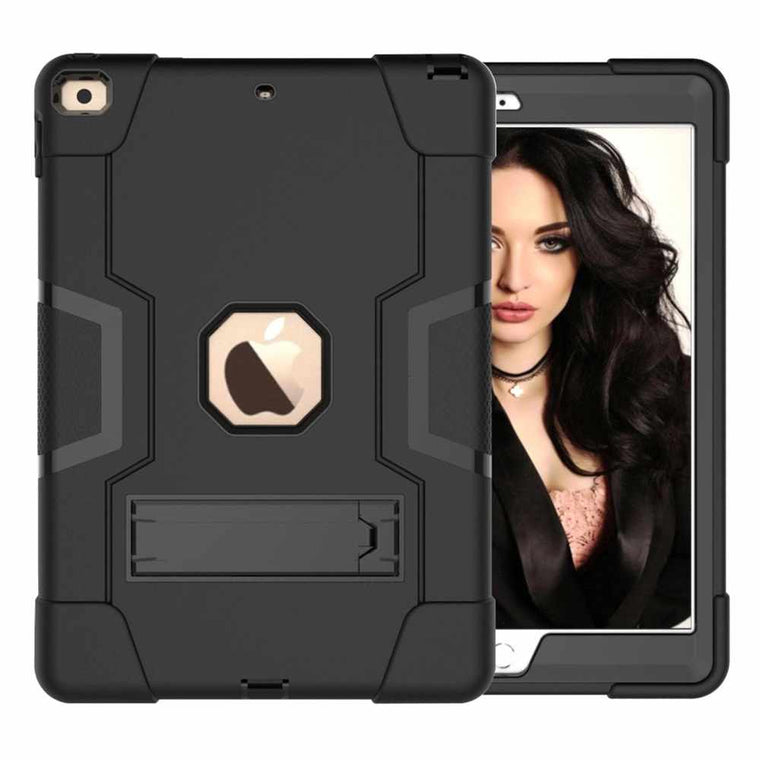 YHCASRBTIPAD102BK Rugged Case w/Kickstand iPad 10.2 2021/10.2 2020/10.2 2019 Black