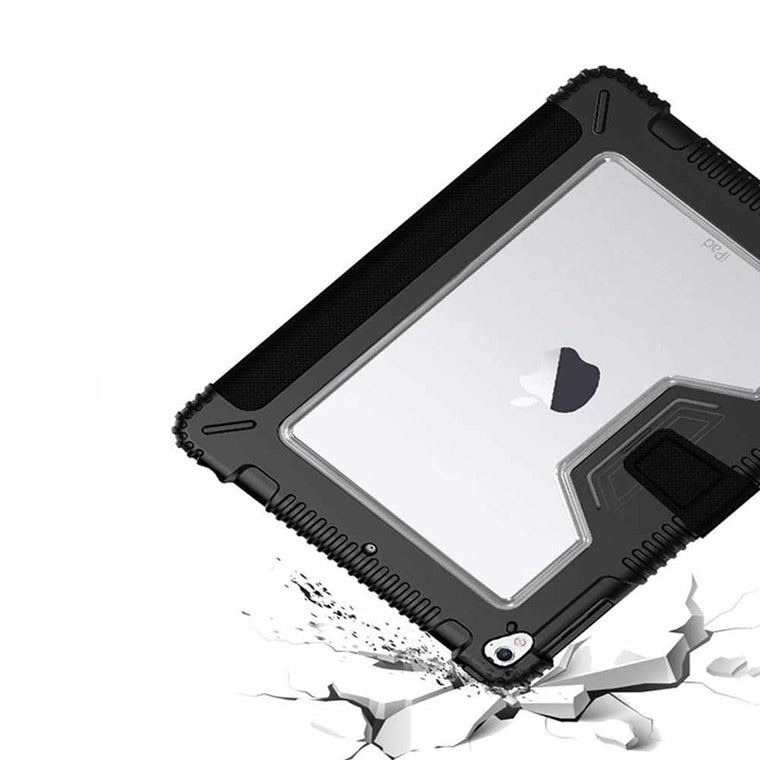 Bulk Packaging Rugged Folio Case with Pencil Holder Black for iPad 10.2 2021 9th Gen/10.2 2020 8th Gen/iPad 10.2 2019