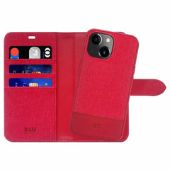 Blu Element Folio 2-in-1 Case Dark Red for iPhone 16e/15/14/13