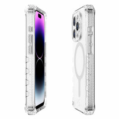 ITSKINS Supreme_R Clear MagSafe Case Transparent White Print for iPhone 15 Pro Max