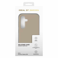 Ideal of Sweden Silicone Case Compatible w/MagSafe Beige for SamsungGalaxy S24