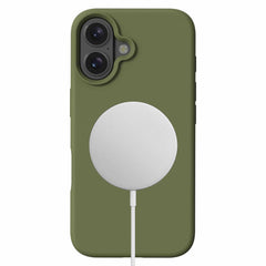 BESPIP161O2 Silicone MagSafe Case iPhone 16 Plus Olive