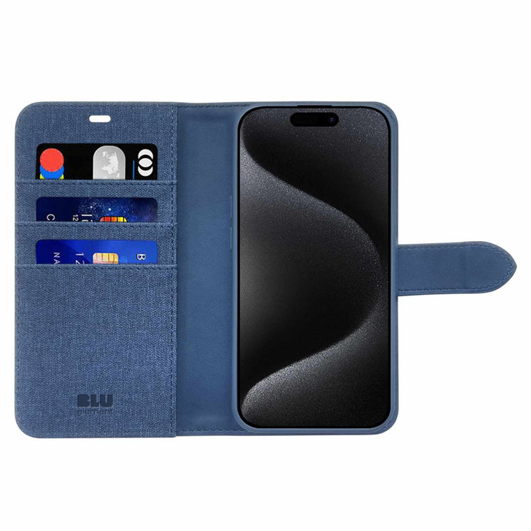 Blu Element Folio 2-in-1 Case Lazuli Blue for iPhone 16 Pro Max
