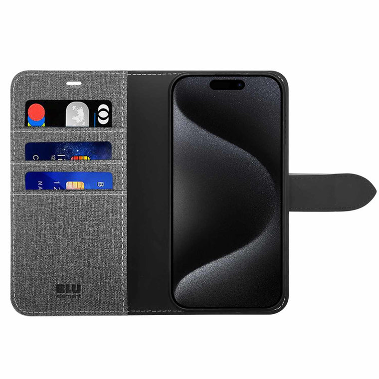 Blu Element Folio 2-in-1 Case Grey for iPhone 16 Pro Max