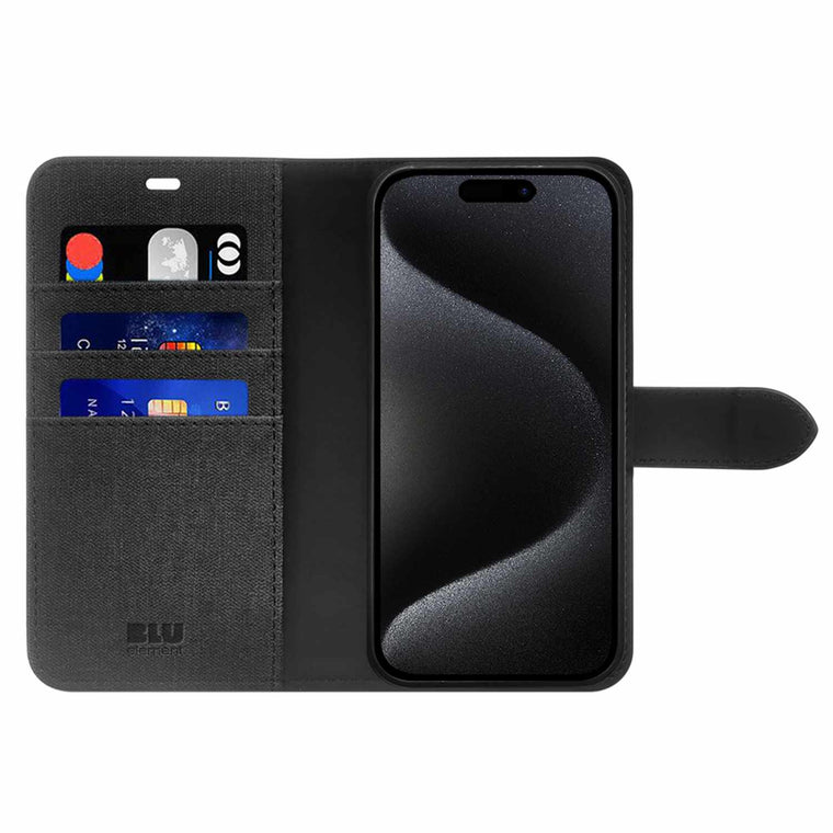 Blu Element Folio 2-in-1 MagSafe Case Black for iPhone 16