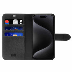 Blu Element Folio 2 in 1 w/MagSafe Case Black for iPhone 16 Pro