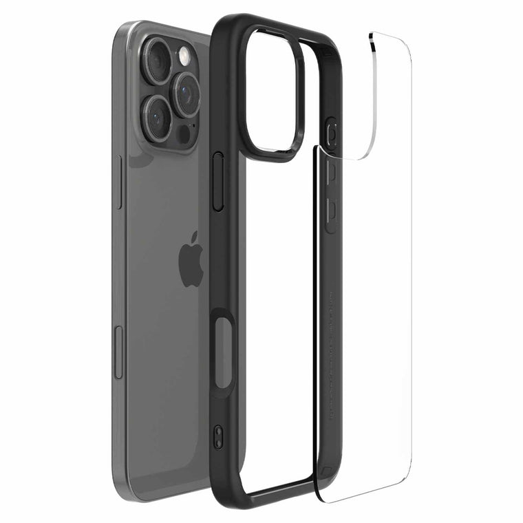ACS08031 Crystal Hybrid Case iPhone 16 Pro Max Matte Black