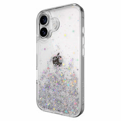 SPH661003TR24 Starfield 3D Glitter Case iPhone 16 Transparent