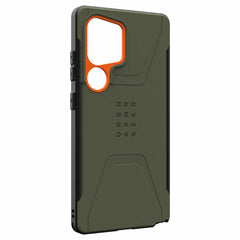 214473117297 Civilian Pro Rugged Case w/Magnet Galaxy S25 Ultra Olive Drab/Orange
