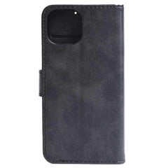 BEWFiP164B Faux Leather Folio Case w/TPU Gelskin iPhone 16 Black