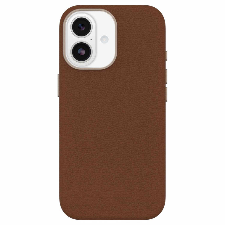 OtterBox Symmetry Cactus Leather MagSafe Case w/Camera Control Dessert Saddle (Brown) for iPhone 17