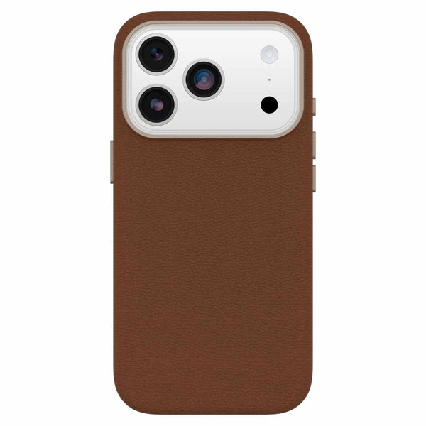 OtterBox Symmetry Cactus Leather MagSafe Case w/Camera Control Dessert Saddle (Brown) for iPhone 18 Pro/17 Pro