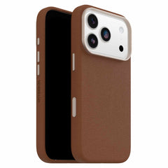 7799048 Symmetry Cactus Leather MagSafe Case w/Camera Control iPhone 17 Pro Dessert Saddle (Brown)