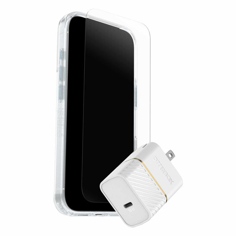 7881562 Protection+Power Kit (Symmetry Clear MagSafe w/Glass + Wall Charger 30W White) iPhone 17 Pro Clear