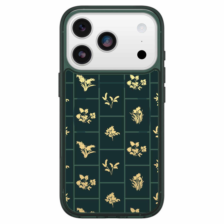 OtterBox Symmetry Clear MagSafe Case w/Camera Control Golden Bloom (Green) for iPhone 17 Pro