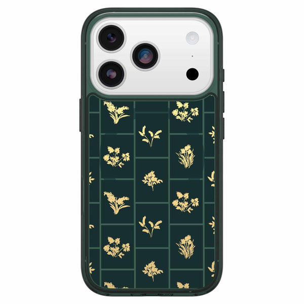 7798898 Symmetry Clear MagSafe Case w/Camera Control iPhone 17 Pro Golden Bloom (Green)