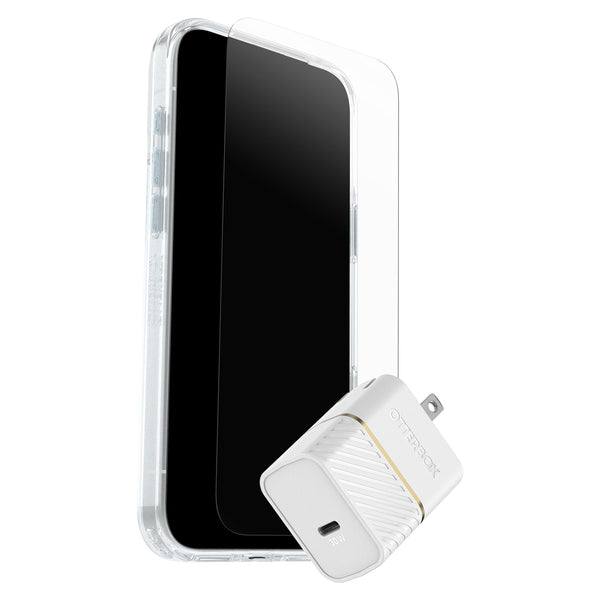 7881563 Protection+Power Kit (Symmetry Clear MagSafe w/Glass + Wall Charger 30W White) iPhone 17 Pro Max Clear