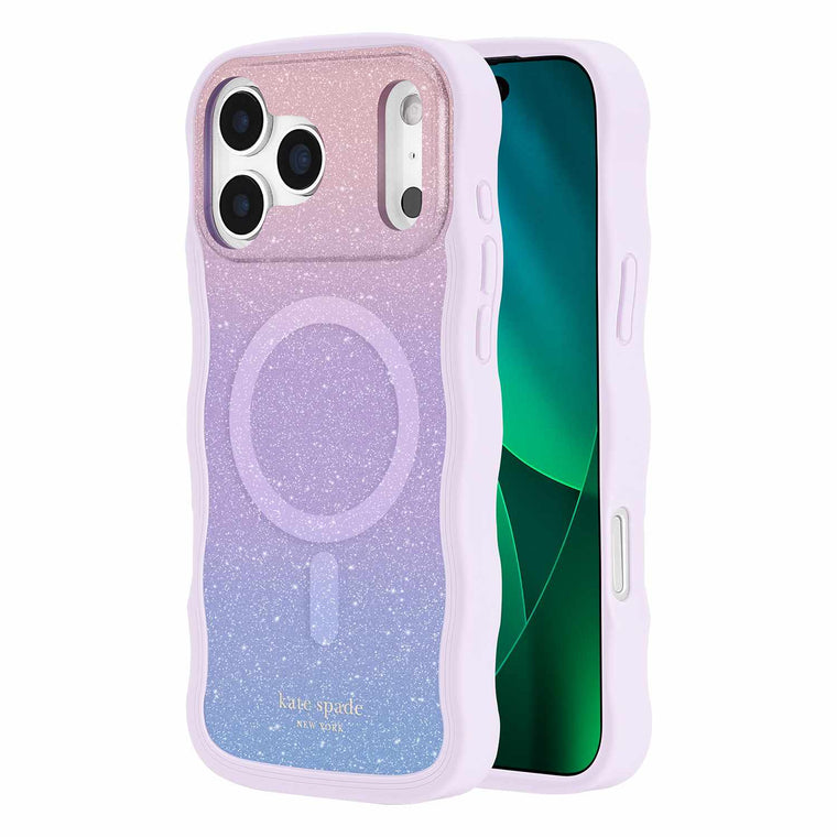 KS057256 Wavy MagSafe Case iPhone 17 Pro Max Opal Glitter