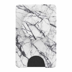 PopSockets PopWallet+ (PopWallet with Swappable PopGrip) Dove White Marble