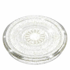 PopSockets PopGrip Clear Glitter Silver