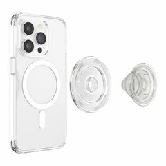 806866 PopGrip For MagSafe Round with Adapter Ring Clear Glitter