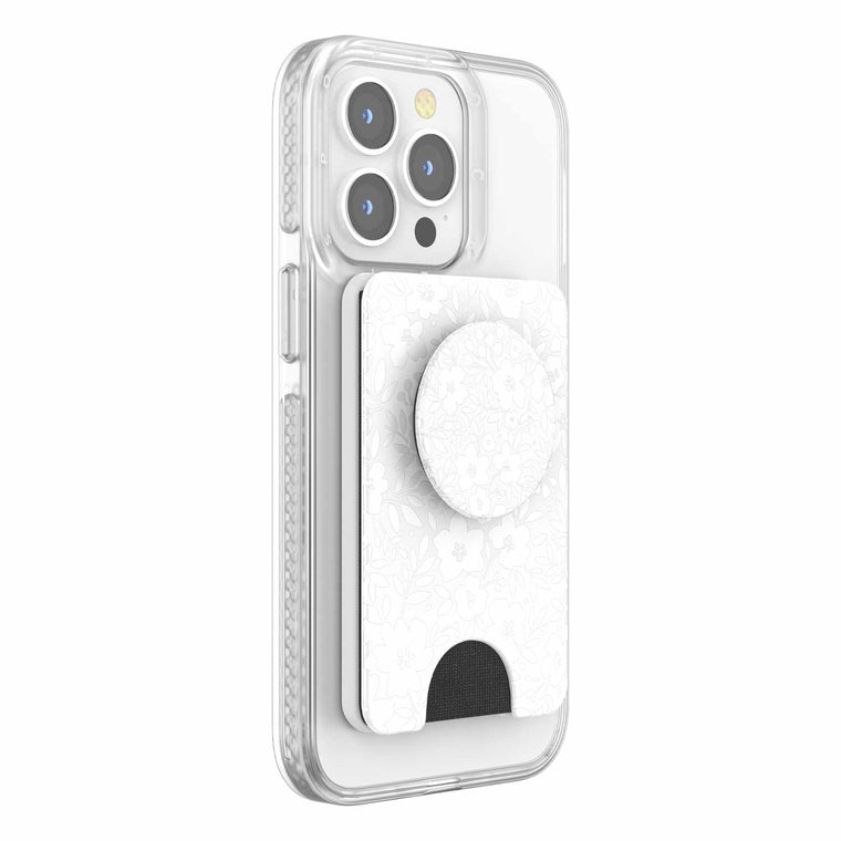 806927 PopWallet+ For MagSafe Round with Adapter Ring Blanc Fresh