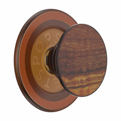 PopSockets PopGrip for MagSafe Round with Adapter Ring Olive Wood