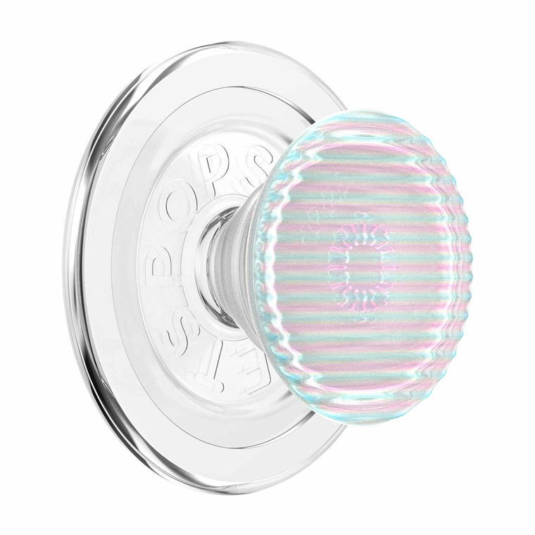 PopSockets PopGrip for MagSafe Round with Adapter Ring Fluted Opalescent