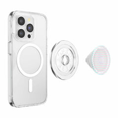 PopSockets PopGrip for MagSafe Round with Adapter Ring Fluted Opalescent