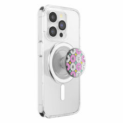 PopSockets PopGrip for MagSafe Round with Adapter Ring Enamel Atomic Wallpaper