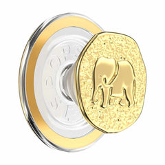 PopSockets PopGrip for MagSafe Round with Adapter Ring Enamel Elephant Token