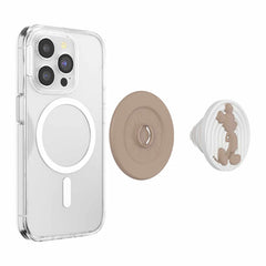 PopSockets PopGrip for MagSafe Round with Adapter Ring Latte Mickey
