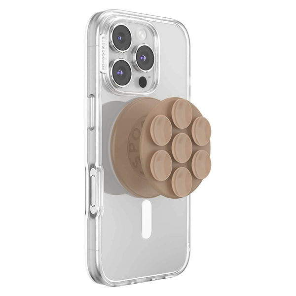 807712 PopGrip Suck-Up for MagSafe Round with Adapter Latte