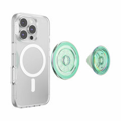 PopSockets PopGrip for MagSafe Round with Adapter Iridescent Turq