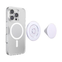 PopSockets PopGrip for MagSafe Round with Adapter Iridescent White