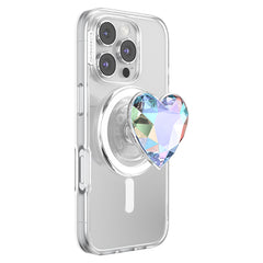 PopSockets PopGrip for MagSafe Round with Adapter Iridescent Dichroic Heart