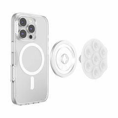PopSockets PopGrip Suck-Up for MagSafe Round with Adapter Clear