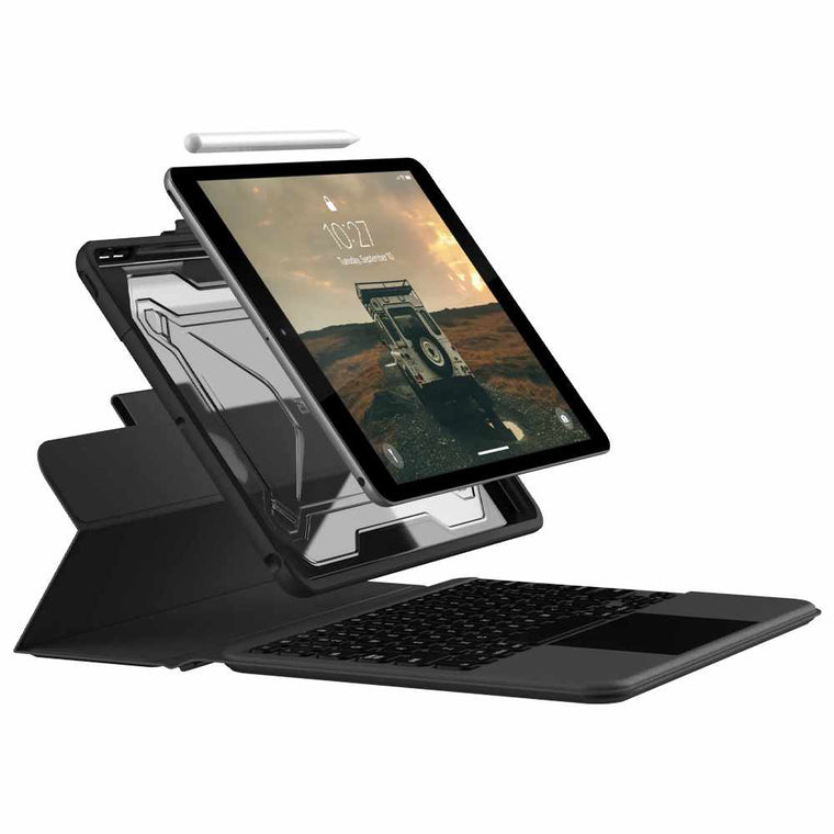 UAG Rugged Bluetooth Keyboard with Trackpad English Black/Ash for iPad 10.2 2021 9th Gen/10.2 2020 8th Gen/iPad 10.2 2019