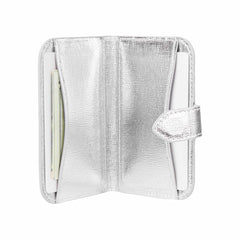 Kate Spade Morgan Magnetic Wallet Metallic Silver