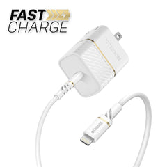 OtterBox Premium Fast Charge Power Delivery Wall Charger 20W with Lightning 3.3ft White