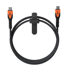 UAG Rugged Kevlar Core USB-C to USB-C Charge/Sync Cable 5ft Black/Orange